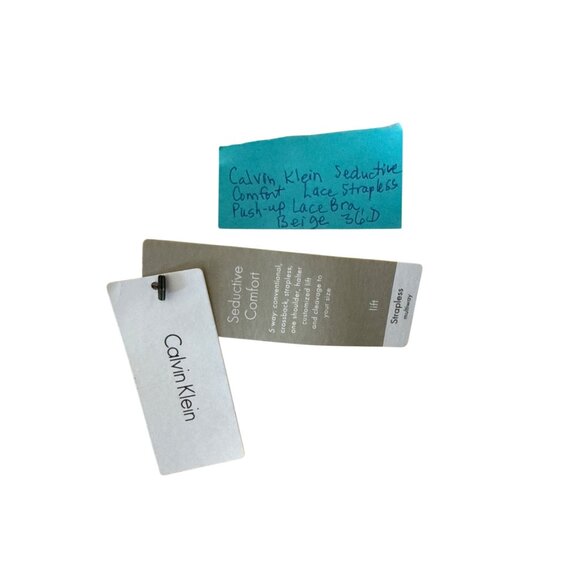 Calvin Klein Bra 36D Seductive Comfort Strapless Push Up - Picture 3 of 3